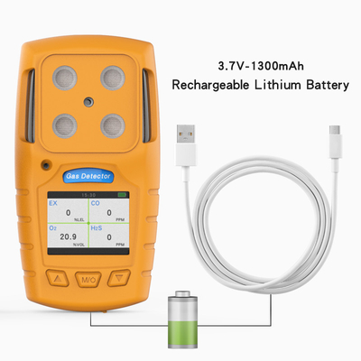 সিই এফসিসি ISO9001 শংসাপত্র সহ LEL CO O2 H2s পোর্টেবল মাল্টি গ্যাস ডিটেক্টর